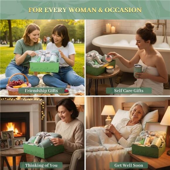 Self Care Gifts for Women Get Well Soon Gift Baskets,Christmas Birthday Gifts - Picture 3 of 7